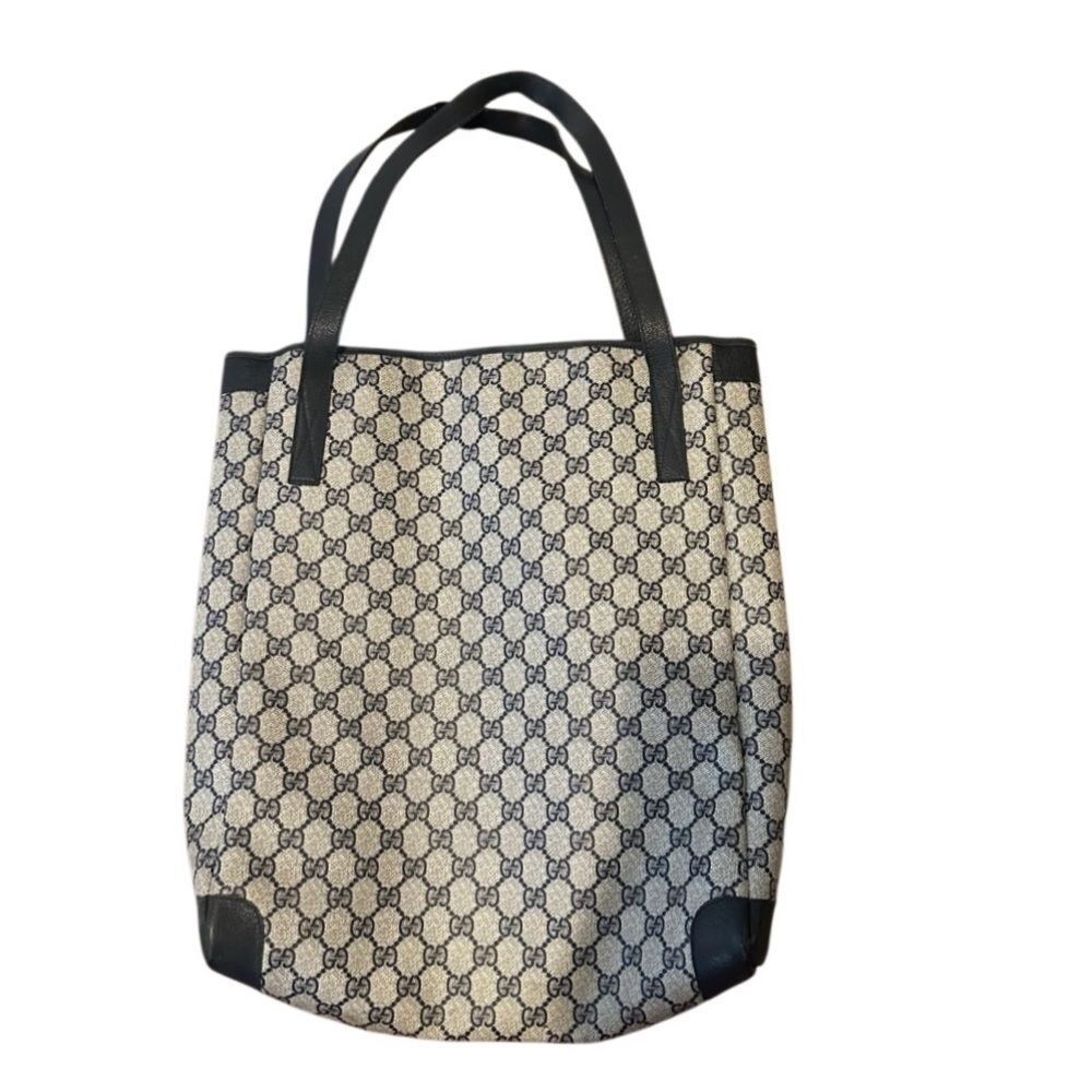Gucci Monogram Black and Cream Tote - Picture 2 of 9